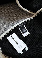 Chanel Border Long Scarf Black - 3