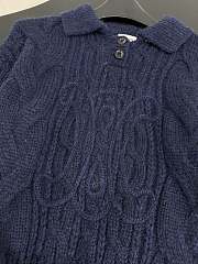 Celine New Wool Blend Polo Shirt Navy Blue - 4