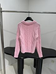 Celine New Wool Blend Polo Shirt Pink - 4