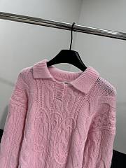 Celine New Wool Blend Polo Shirt Pink - 5