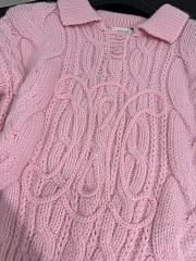 Celine New Wool Blend Polo Shirt Pink - 2