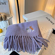 Loewe mohair scarf in purble - 4