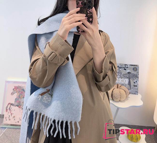 Loewe mohair scarf in blue - 1