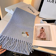 Loewe mohair scarf in blue - 5