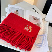 Loewe mohair scarf in red - 5