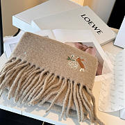 Loewe mohair scarf in dark beige - 6