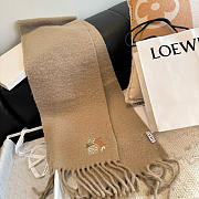 Loewe mohair scarf in dark beige - 4