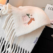 Loewe mohair scarf in white - 4
