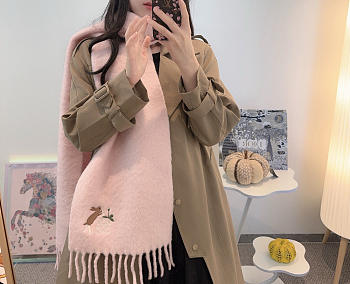 Loewe mohair scarf in pink