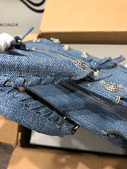 Balenciaga Neo Cagole City Denim Shoulder Bag - 5