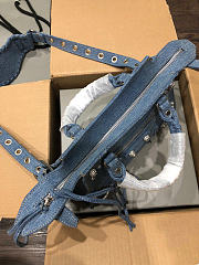 Balenciaga Neo Cagole City Denim Shoulder Bag - 4