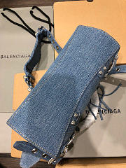 Balenciaga Neo Cagole City Denim Shoulder Bag - 3