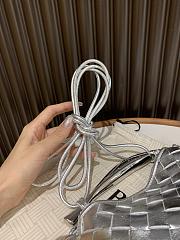 Bottega Veneta Sardine intrecciato metallic leather silver - 6