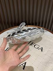 Bottega Veneta Sardine intrecciato metallic leather silver - 2