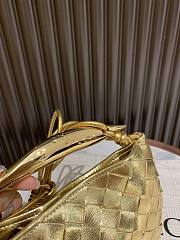 Bottega Veneta Sardine intrecciato metallic leather gold - 6