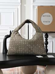 Bottega Veneta Hop Intrecciato suede shoulder bag Cypress - 3