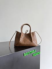 Bottega Veneta Small Pinacoteca silky calfskin tote bag Nocciola/amber - 1