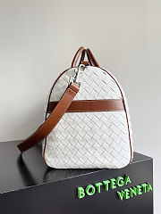 Bottega Veneta Medium Intrecciato Duffle Bag In White - 3