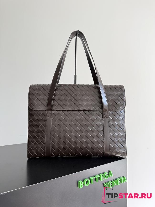 Bottega Veneta Intrecciato Portfolio Flap Briefcase Fondant - 1