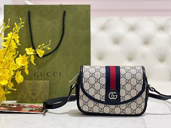 Gucci Ophidia Mini Shoulder Bag Navy Blue