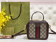 Gucci Ophidia Shoulder Bag Brown Leather Plastic - 4