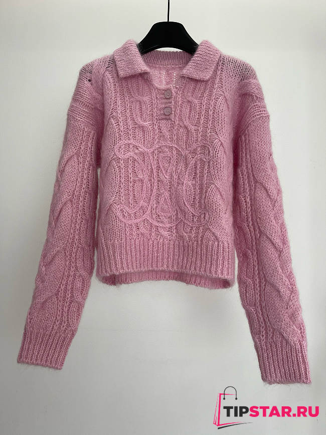 Celine new knitted fir in pink - 1