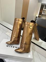 Givenchy Shark Lock Boots In Gold - 4