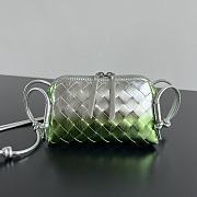 Bottega Veneta Concert Pouch Intrecciato lamina leather Silver/Fresh Mint - 1