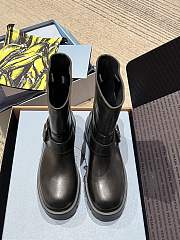 Prada 5fw buckle slip-on platform ankle boots black - 3