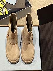 Prada buttoned sleeve platform ankle boots beige - 2
