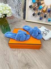 Hermes Furry Flat Slippers 09 - 6