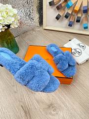 Hermes Furry Flat Slippers 09 - 5