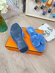Hermes Furry Flat Slippers 09 - 4