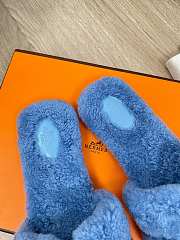 Hermes Furry Flat Slippers 09 - 2