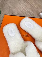 Hermes Furry Flat Slippers 08 - 5