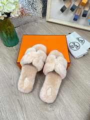 Hermes Furry Flat Slippers 07 - 6