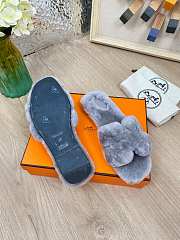 Hermes Furry Flat Slippers 06 - 6
