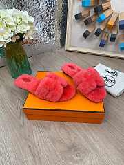 Hermes Furry Flat Slippers 04 - 6