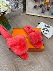 Hermes Furry Flat Slippers 04 - 4