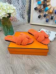 Hermes Furry Flat Slippers 03 - 6
