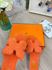 Hermes Furry Flat Slippers 03 - 3