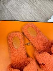 Hermes Furry Flat Slippers 03 - 2