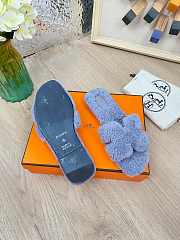 Hermes Furry Flat Slippers 02 - 4