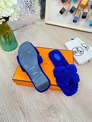 Hermes Furry Flat Slippers 01 - 6