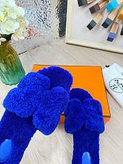 Hermes Furry Flat Slippers 01 - 2