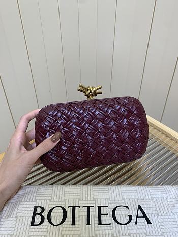 Bottega Veneta Knot Padded Intreccio Burgundy