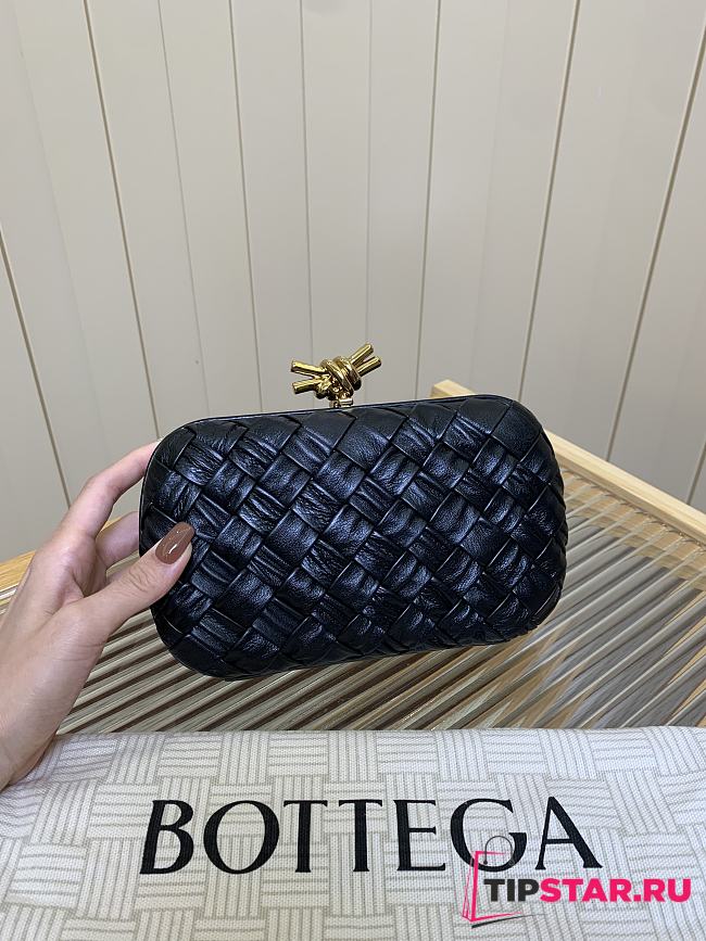 Bottega Veneta Knot Padded Intreccio Black - 1