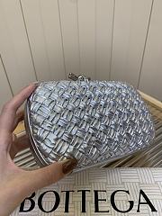 Bottega Veneta Knot Padded Intreccio Silver - 5