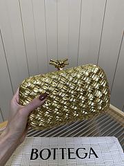 Bottega Veneta Knot Padded Intreccio Gold - 3