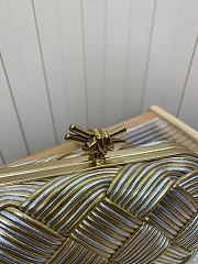 Bottega Veneta Knot Padded Intreccio Gold and Silver Gradient - 4